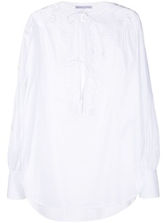 Ermanno Scervino блузка с кружевом и завязками