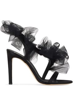 Giuseppe Zanotti босоножки Nausica со вставками из тюля