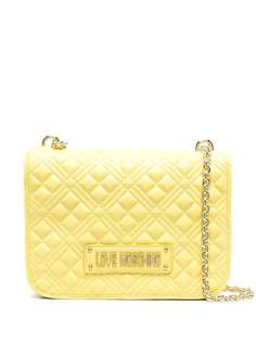Love Moschino стеганая сумка на плечо с металлическим логотипом