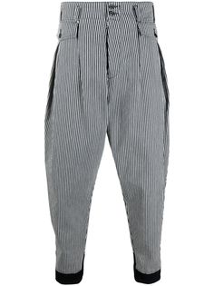Maison Margiela полосатые брюки с завышенной талией