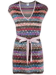 M Missoni топ с V-образным вырезом и узором зигзаг