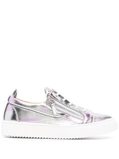 Giuseppe Zanotti кроссовки с эффектом металлик