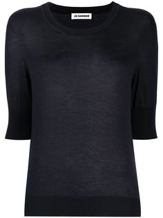 Jil Sander трикотажный топ с короткими рукавами