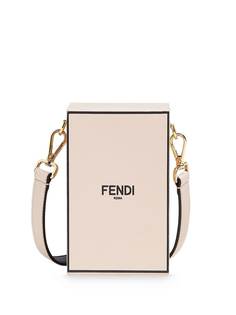 Fendi мини-сумка через плечо Box с логотипом