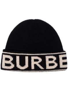 Burberry кашемировая шапка бини с логотипом