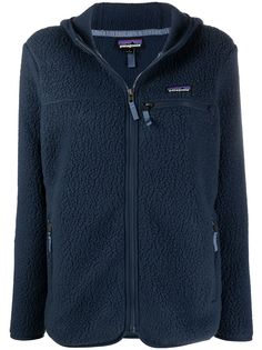 Patagonia флисовая куртка с капюшоном и логотипом