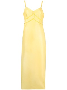MM6 Maison Margiela платье-комбинация миди с V-образным вырезом