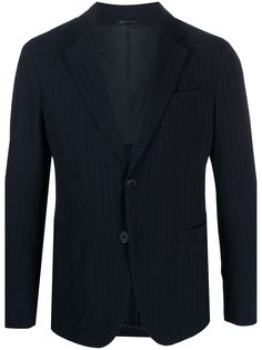 Giorgio Armani пиджак с карманами и узором шеврон