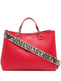 Emporio Armani сумка-тоут из зернистой кожи с логотипом
