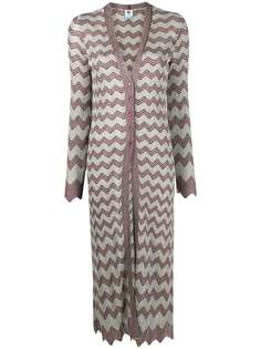 M Missoni пальто-кардиган с узором зигзаг