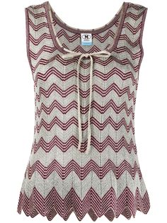 M Missoni трикотажный топ с узором зигзаг