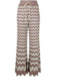 M Missoni раскрашенные брюки с узором зигзаг