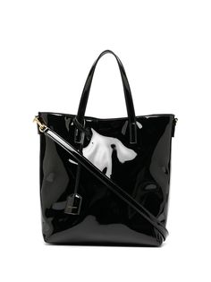 Saint Laurent лакированная сумка-тоут