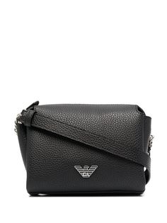 Emporio Armani сумка через плечо из зернистой кожи с логотипом