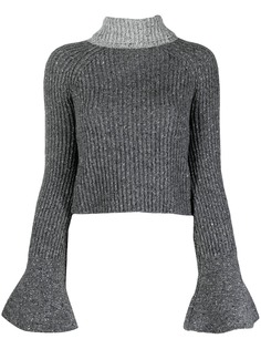 LOEWE tie-fastening ribbed jumper