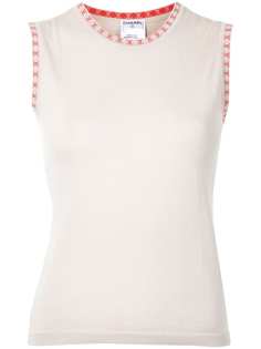 Chanel Pre-Owned трикотажный топ 2001-го года с логотипом CC