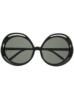 Linda Farrow солнцезащитные очки в массивной оправе