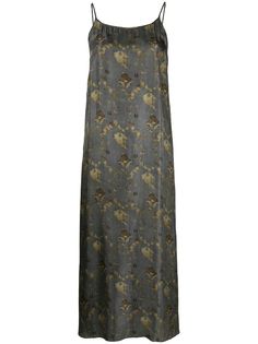Uma Wang платье-комбинация с цветочным принтом