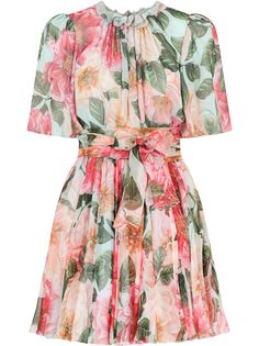 Dolce & Gabbana платье мини с цветочным принтом