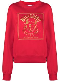 Moschino толстовка с вышитым логотипом