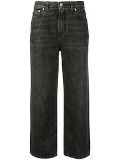 GANNI широкие джинсы с эффектом потертости и завышенной талией