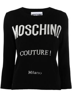 Moschino джемпер вязки интарсия с логотипом