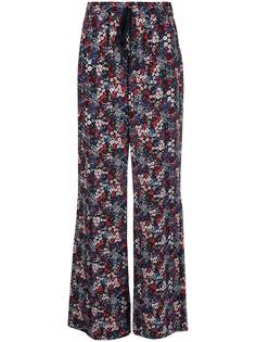 See by Chloé брюки широкого кроя с цветочным принтом