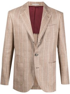 Brunello Cucinelli однобортный пиджак в полоску