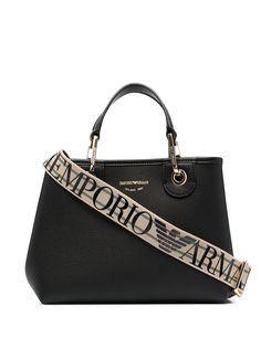 Emporio Armani сумка-тоут из зернистой кожи с логотипом