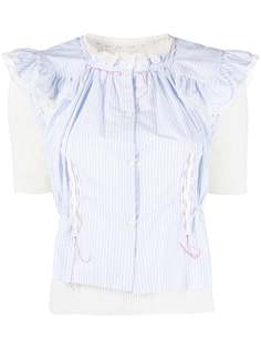 Maison Margiela pointelle knitted shirt jumper