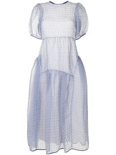 Cecilie Bahnsen фактурное расклешенное платье Katrine
