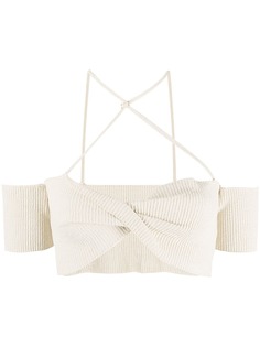 Jacquemus трикотажный топ с открытыми плечами