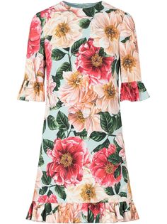 Dolce & Gabbana платье мини с цветочным принтом