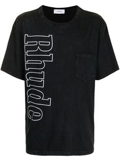 Rhude футболка с карманом и логотипом