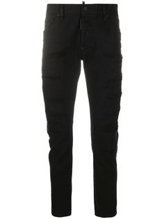 Dsquared2 прямые джинсы с эффектом потертости