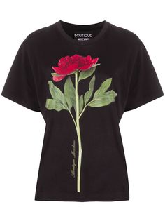 Boutique Moschino футболка с цветочным принтом