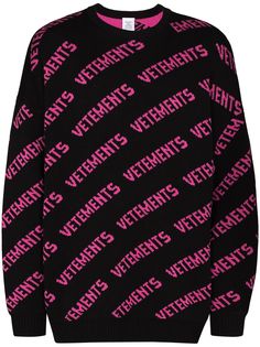 Vetements джемпер с жаккардовым логотипом