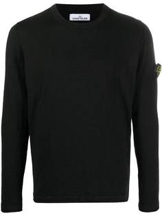 Stone Island джемпер тонкой вязки с нашивкой-логотипом