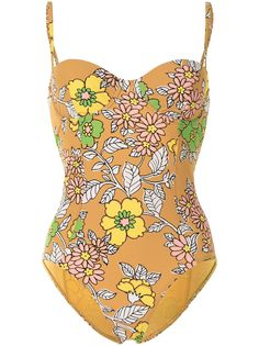 Tory Burch купальник на косточках с цветочным принтом