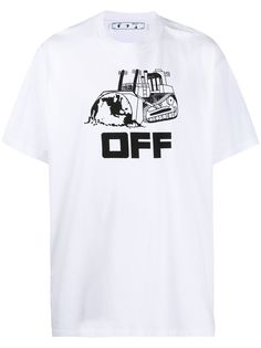 Off-White футболка с принтом