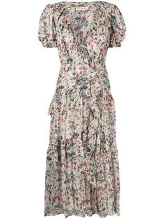 Ulla Johnson платье миди Delphine с цветочным принтом