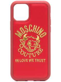 Moschino чехол для iPhone 11 Pro с вышитым логотипом