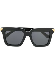 Bottega Veneta Eyewear солнцезащитные очки в массивной оправе