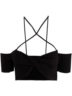 Jacquemus трикотажный топ с открытыми плечами