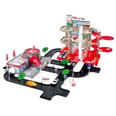 Игровой набор MochToys Парковка + сервисный центр