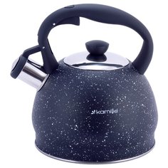 Kamille Чайник со свистком KM-1072 2 л, черный мрамор