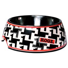 Миска Rogz Bubble Medium 350 мл черный/белый