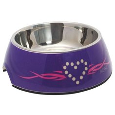 Миска Rogz Bubble Medium 350 мл фиолетовый "сердце"