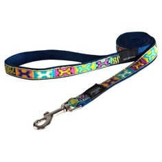 Поводок для собак Rogz Fancy Dress Beach bum L pop art navy 1.4 м 20 мм