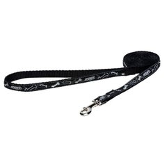 Поводок для собак Rogz Fancy Dress JellyBean S black bone 1.8 м 11 мм